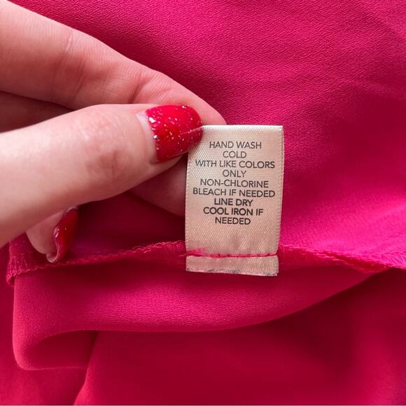 CJ Banks Pink Blouse with Pink Beaded Neckline Size 1X - Picture 5 of 11